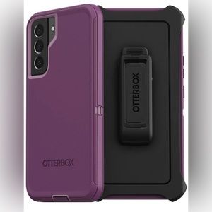 Samsung Galaxy S22+ Purple Otterbox Defender Case with clip